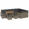 vidaXL Set Divano da Giardino 13 pz 9-Numero di posti Grigio