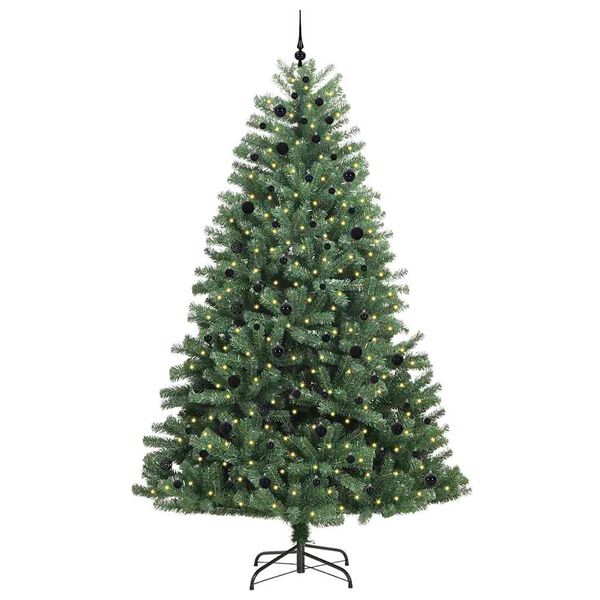 vidaXL Albero di Natale Artificiale con Rami Pieghevoli Verde 270 cm