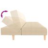 vidaXL Divano Letto a 2 Posti Crema in Tessuto