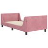 vidaXL Struttura letto bambini con testata Rosa 90 x 190 cm Velluto