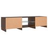 vidaXL Mobile Porta TV con Luci LED rovere marrone 140x40x36 cm