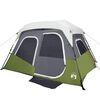 vidaXL Tenda Famiglia con LED 6 Persone Verde Chiaro Rilascio Rapido