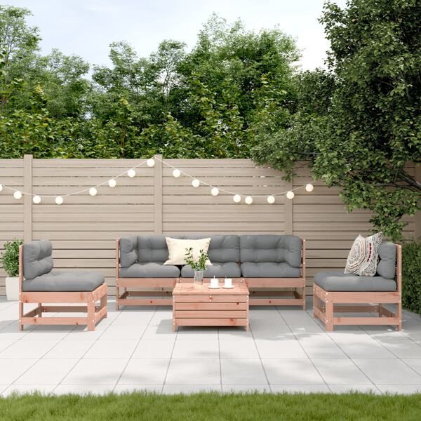 vidaXL Set Divani Giardino 6 pz con Cuscini Legno Massello di Douglas