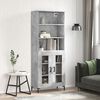 vidaXL Credenza Grigio Cemento 69,5x34x180 cm in Legno Multistrato