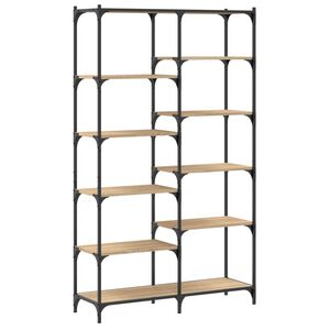 vidaXL Libreria Rovere Sonoma 100x32x170 cm Legno Multistrato e Ferro
