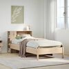 vidaXL Letto Libreria senza Materasso 90x200 cm Legno Massello Pino