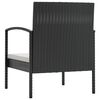 vidaXL Set Divani da Giardino 16 pz con Cuscini in Polyrattan Nero
