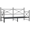 vidaXL Divano Letto Estraibile senza Materasso Nero 90x190 cm Acciaio