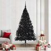 vidaXL Albero di Natale artificiale con luci integrate Nero 210 cm PVC