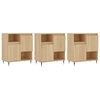 vidaXL Credenze 3 pz Rovere Sonoma in Legno Multistrato