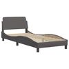 vidaXL Letto Viana con Materasso Grgio 80x200 cm in Similpelle