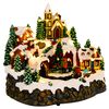 vidaXL Villaggio di Natale con treno SALO 25,5 x 20 x 23 cm Resina