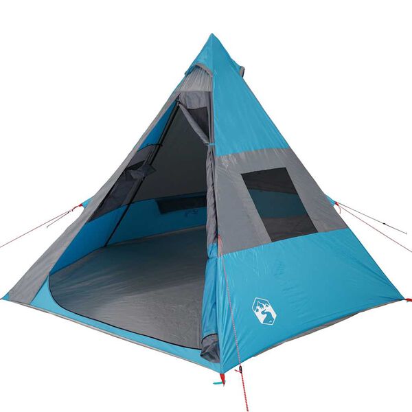 vidaXL Tenda da Campeggio Tipi per 7 Persone Blu Impermeabile