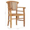vidaXL Set da Pranzo da Giardino 5 pz in Legno Massello di Teak