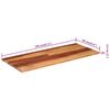 vidaXL Piano del Tavolo 140x60x(2,5-2,7) cm Legno Massello di Acacia