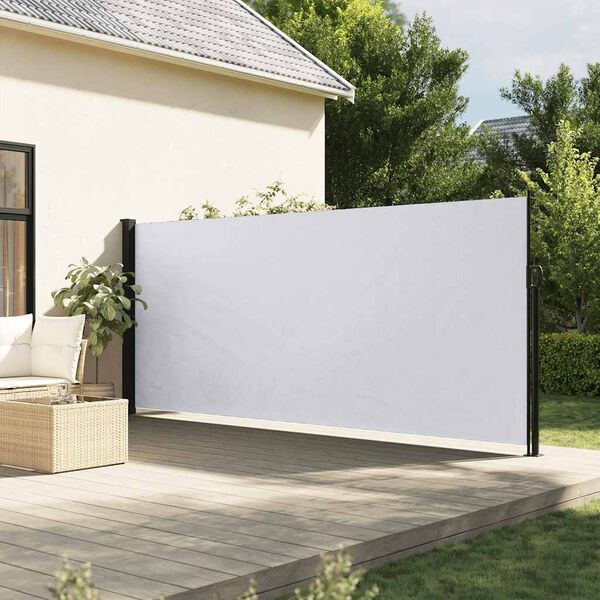 vidaXL Tenda da Sole Laterale Retrattile Bianco 160x500 cm