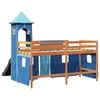 vidaXL Letto a Soppalco con Torre Bambini Blu 80x200cm Massello Pino