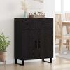 vidaXL Credenza Rovere Nero 69,5 x 34 x 90 cm Legno multistrato