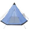 vidaXL Tenda per 4 Persone Blu