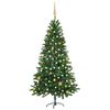vidaXL Albero di Natale Preilluminato con Palline Verde 180 cm