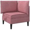vidaXL Divano con Stoccaggio Rosa Velluto