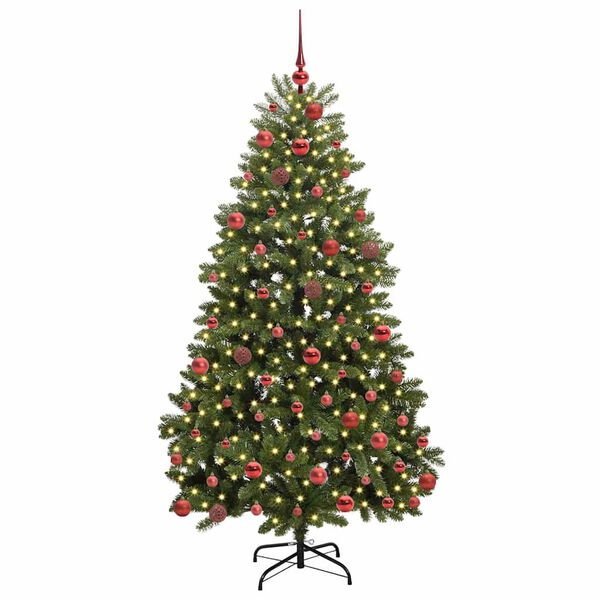 vidaXL Albero di Natale artificiale Verde 180 cm PVC e Metallo