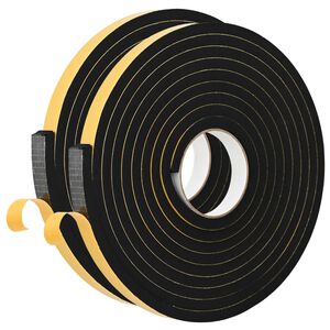 vidaXL Nastro adesivo in schiuma 2 pz Nero 15mm x 5m Schiuma CR