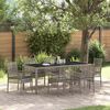 vidaXL Set da Pranzo per Giardino 7 pcs Grigio polyrattan