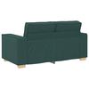 vidaXL Divano a 2 posti Verde scuro 160x78x84 cm in tessuto