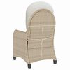vidaXL Poltrona reclinabile Beige 56 x 66 x 95cm polyrattan