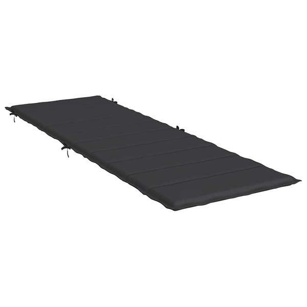 vidaXL Cuscino per Lettino Nero 186x58x4 cm in Tessuto Oxford