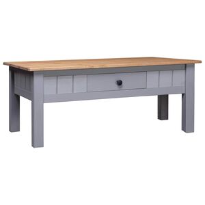 vidaXL Tavolino Salotto Grigio 100x60x43,5cm Pino Massello Panama Range