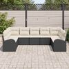 vidaXL Set Divano da Giardino 9 pcs Nero e Bianco polyrattan