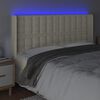 vidaXL Testiera a LED Crema 163x16x118/128 cm in Similpelle