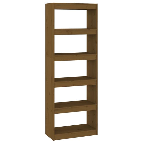 vidaXL Libreria/Divisorio ambra 60x30x167,5 cm Legno Massello di Pino