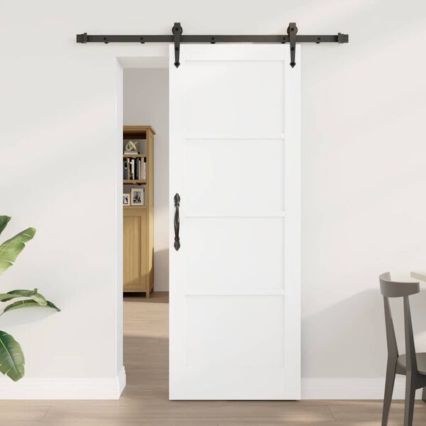 vidaXL Porta scorrevole ORKDAL Bianco 73,5 x 198,5 cm Pino massello