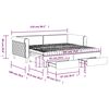 vidaXL Divano Letto Estraibile con Cassetti Nero 90x190 cm in Velluto