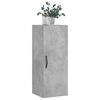 vidaXL Mobile a Parete Grigio Cemento 34,5x34x90 cm Legno Multistrato