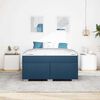 vidaXL Struttura del letto con materasso Blu 140 x 200 cm Tessuto