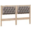vidaXL Testiera Altro Marrone e taupe 150 cm Legno di pino massello
