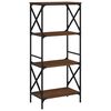 vidaXL Libreria 4 Ripiani Rovere Marrone 59x35x132cm Legno Multistrato