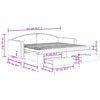 vidaXL Divano Letto Estraibile Cassetti Grigio Chiaro 90x190cm Velluto