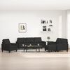 vidaXL Set di Divani 4 pz con Cuscini Nero in Tessuto