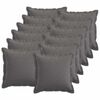 vidaXL Federa 12 pz HOUTEN Grigio Chiaro 40 x 40 cm Lino