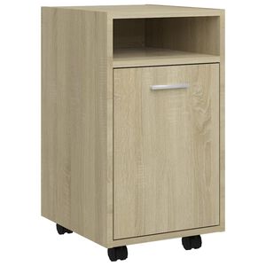 vidaXL Credenza con Ruote Rovere Sonoma 33x38x60 cm Legno Multistrato