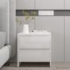 vidaXL Comodini 2 pz Bianco Lucido 45x34,5x44,5 cm in Truciolato