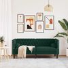 vidaXL Divano Chesterfield con Rinforzi 2 Posti Verde Scuro in Velluto