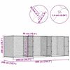 vidaXL Gabbia per cani Argento 600 x 200 x 200 cm Acciaio zincato