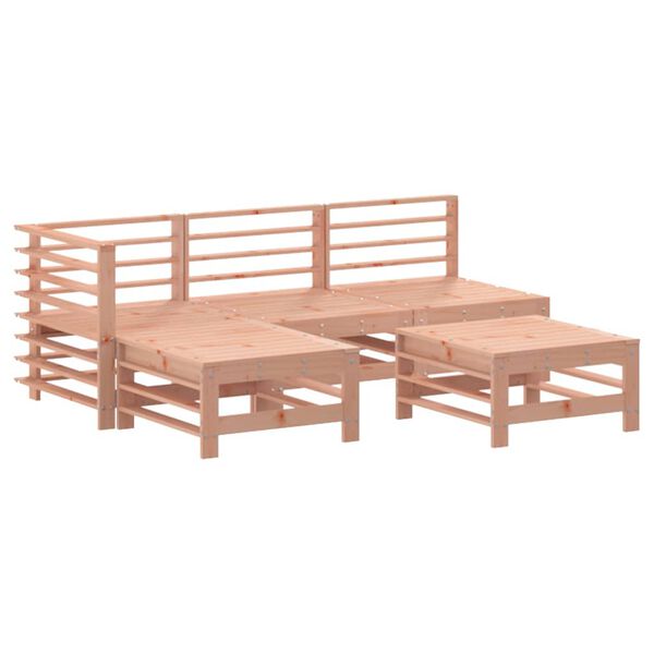 vidaXL Set Divani Giardino 5 pz con Cuscini Legno Massello di Douglas