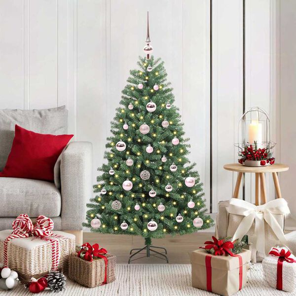 vidaXL Albero di Natale Artificiale con Rami Pieghevoli Verde 120 cm